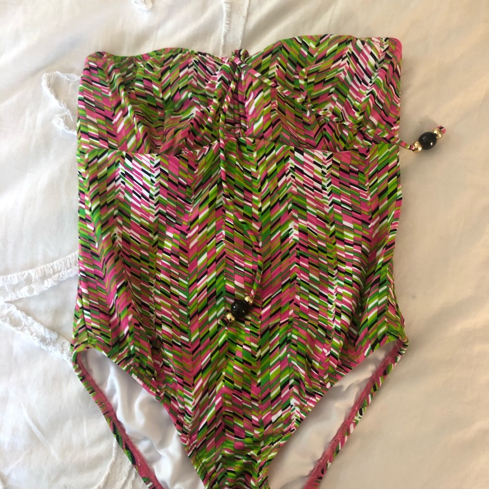 Shoshanna S/P DD strapless swimsuit
